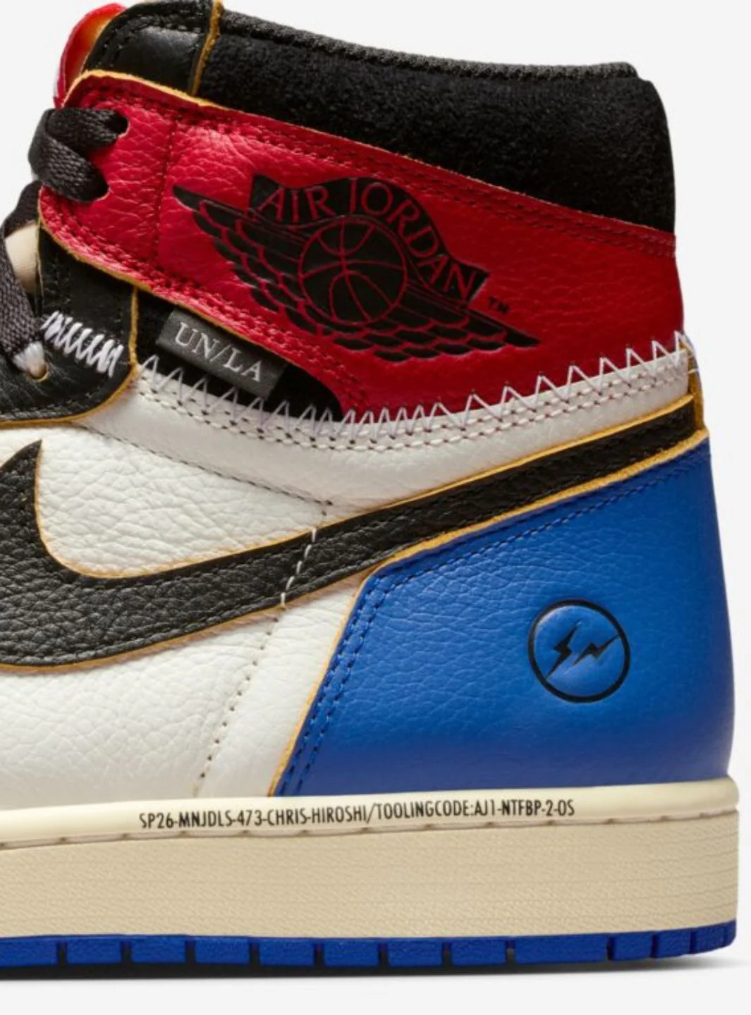 Air Jordan 1 Retro High OG SP Fragment x Union LA Varsity Red Sport Royal - Image 7