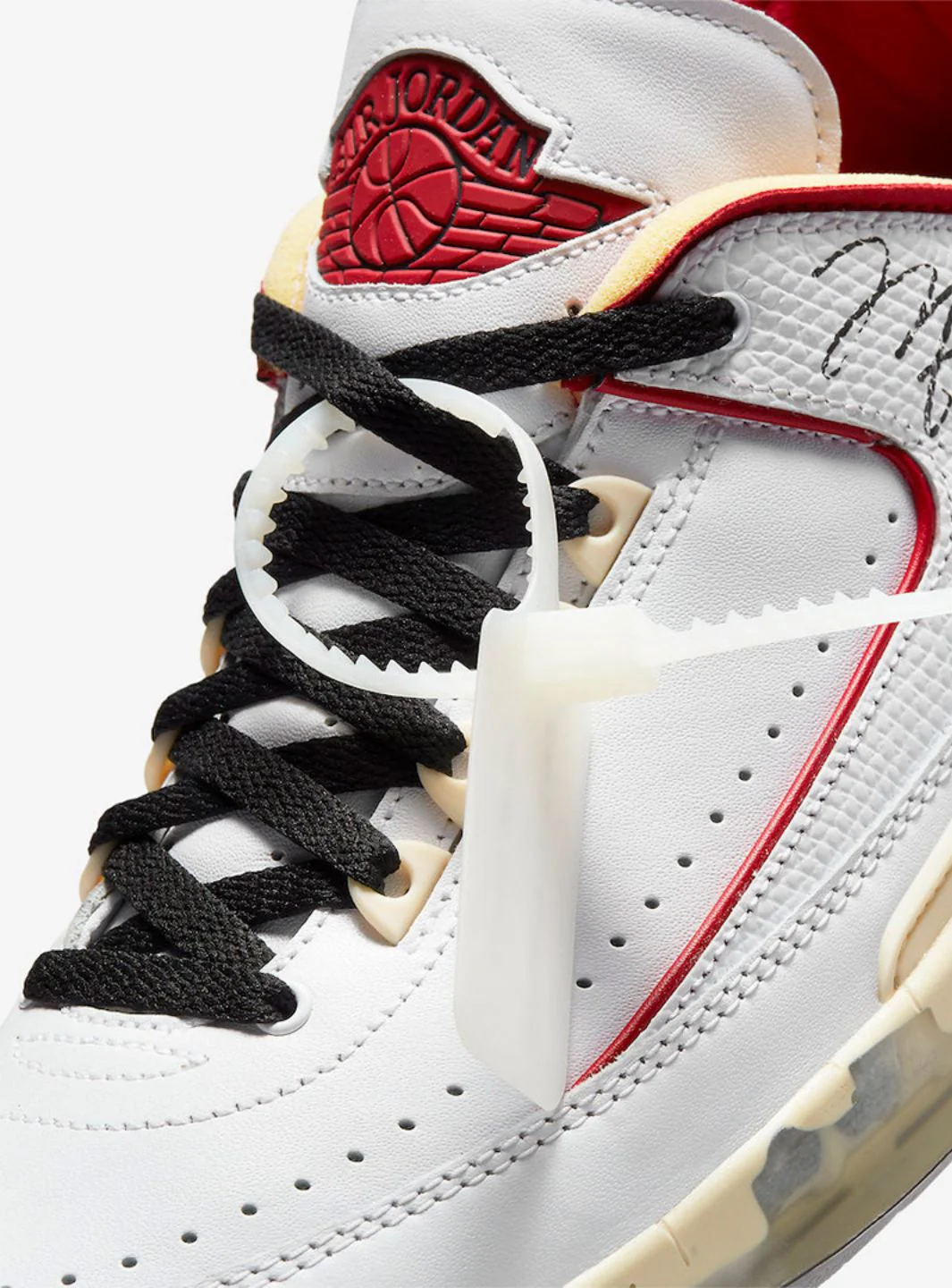 Air Jordan 2 Retro Low SP Off-White White Red - Image 3
