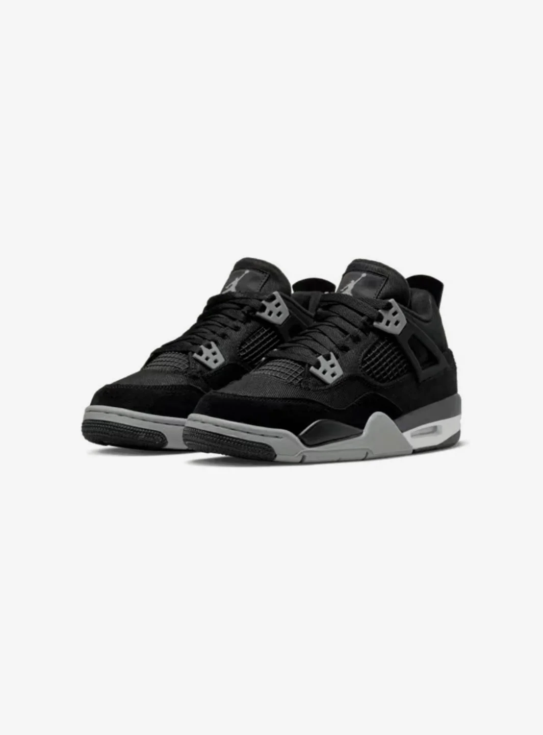 Air Jordan 4 Retro Black Canvas (GS) - Image 2