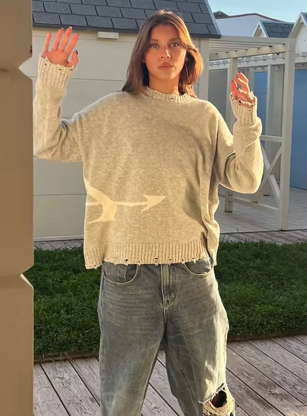 Appreciate Granny's Sweater Ash Grey - Image 4