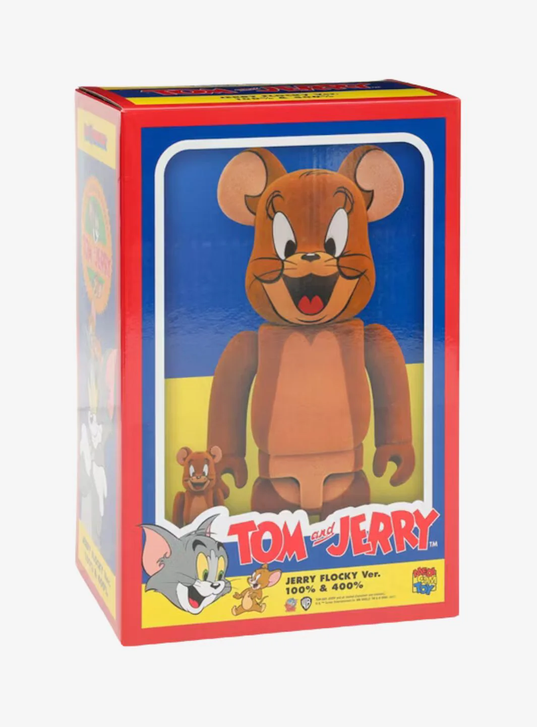 Bearbrick Tom and Jerry: Jerry Flocky 100% & 400% Set - Image 2