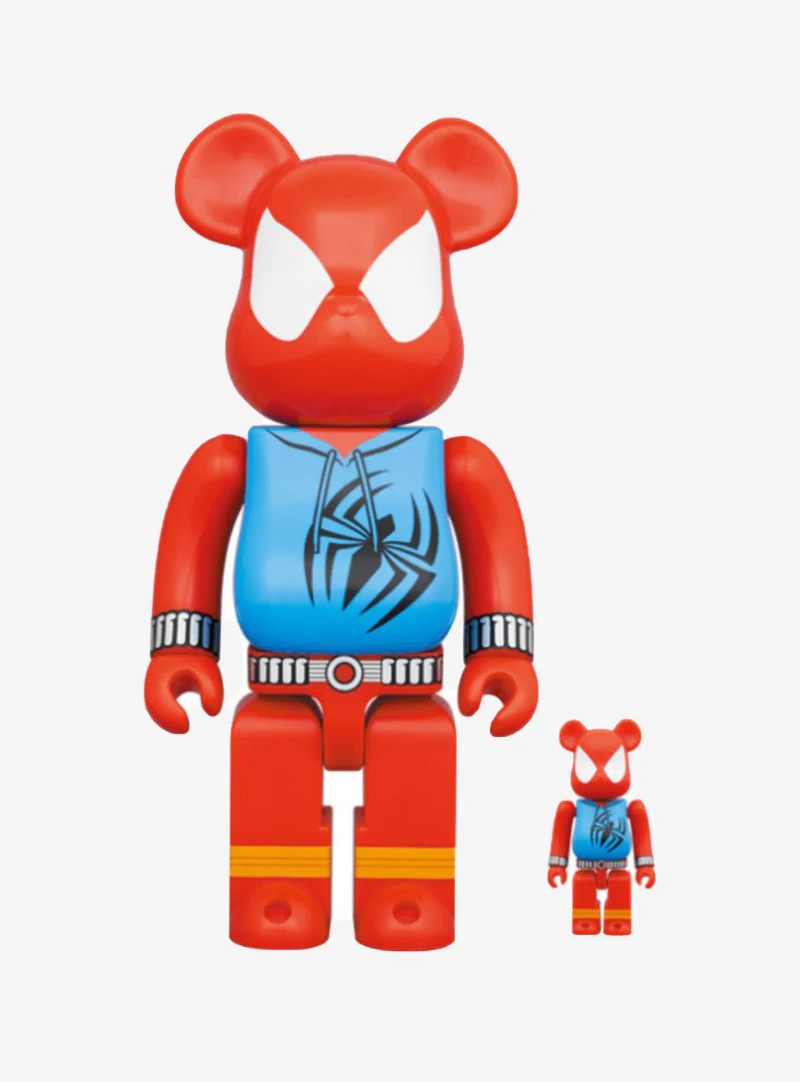 Bearbrick x Marvel Spider-Man Scarlet Spider 100% & 400% Set