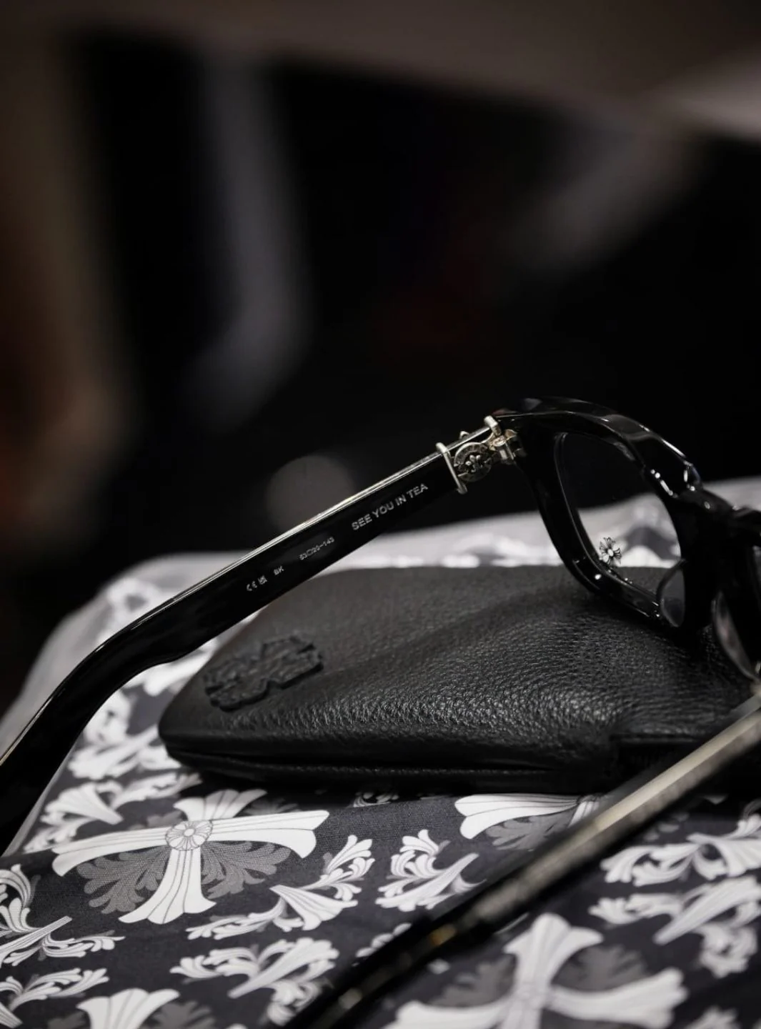 Chrome Hearts Eyewear See You In Tea Black Matte - Image 17