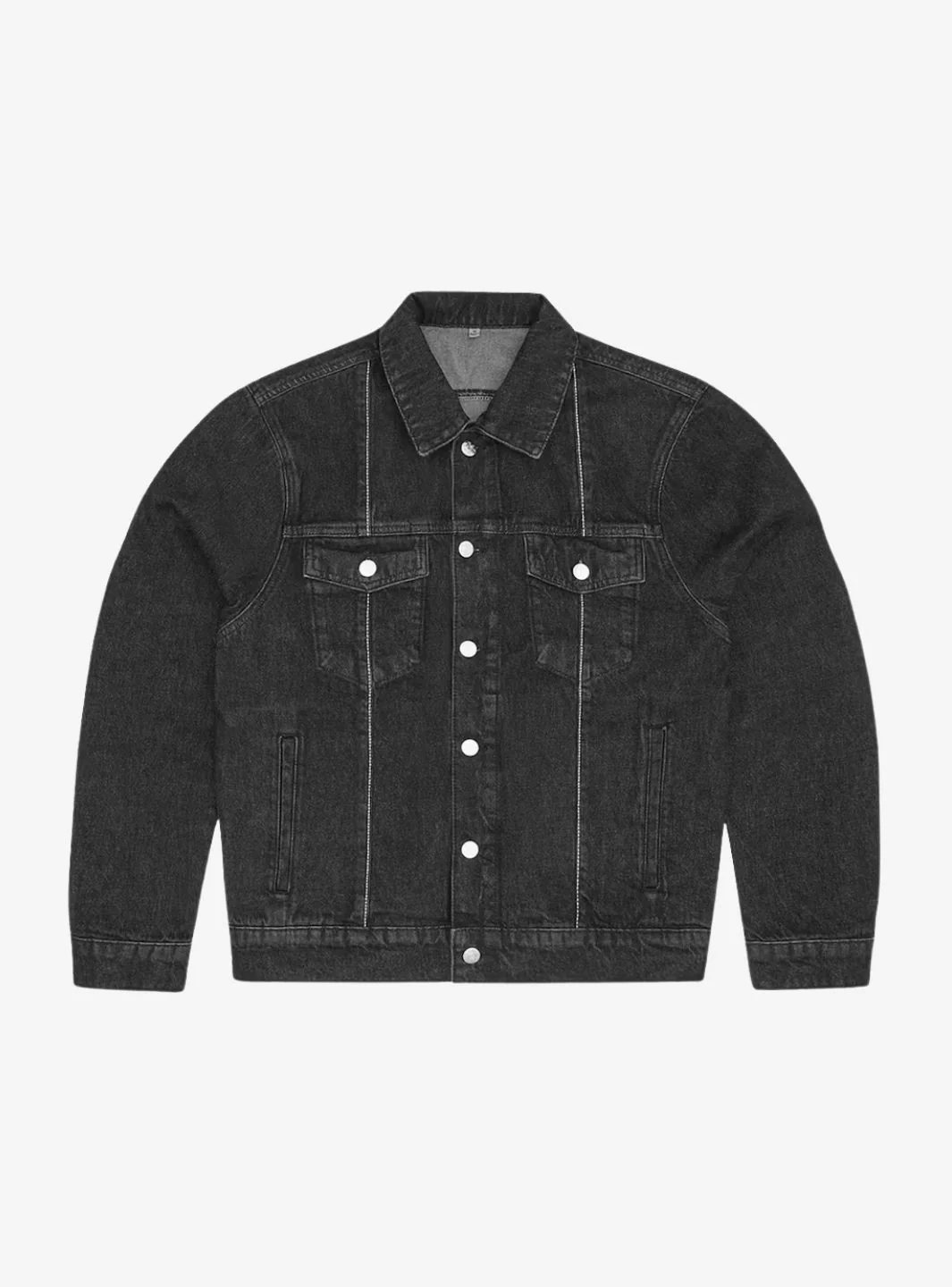 Corteiz C-Star Stitch-Down Denim Jacket Black