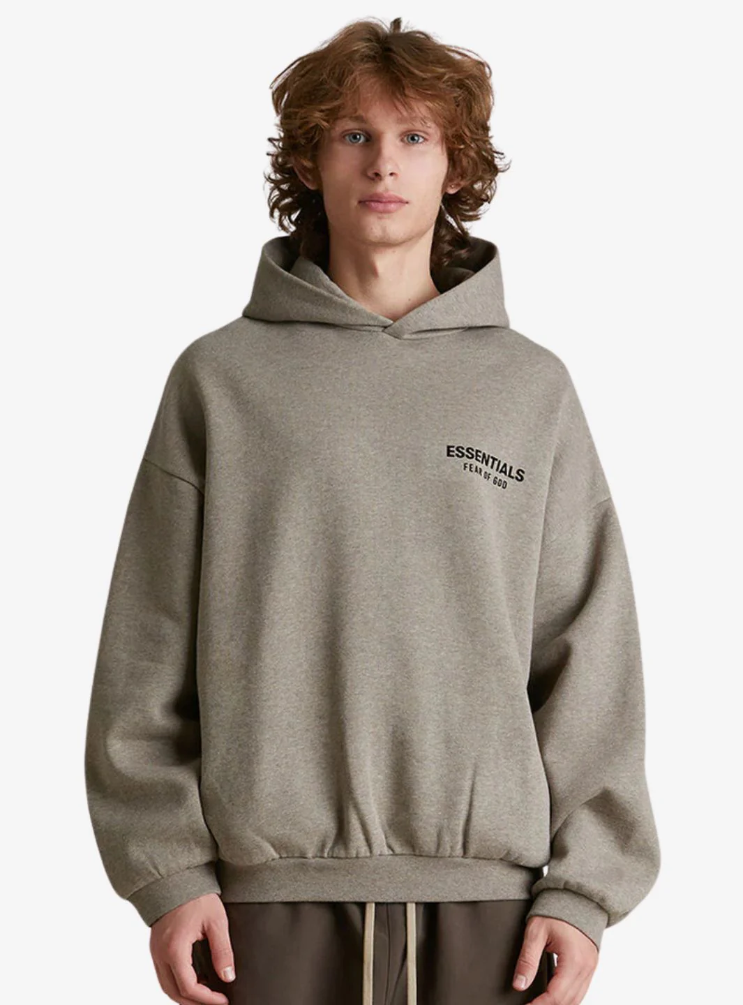 Fear of God Essentials Fleece Hoodie Heather Gray (FW24) - Image 3