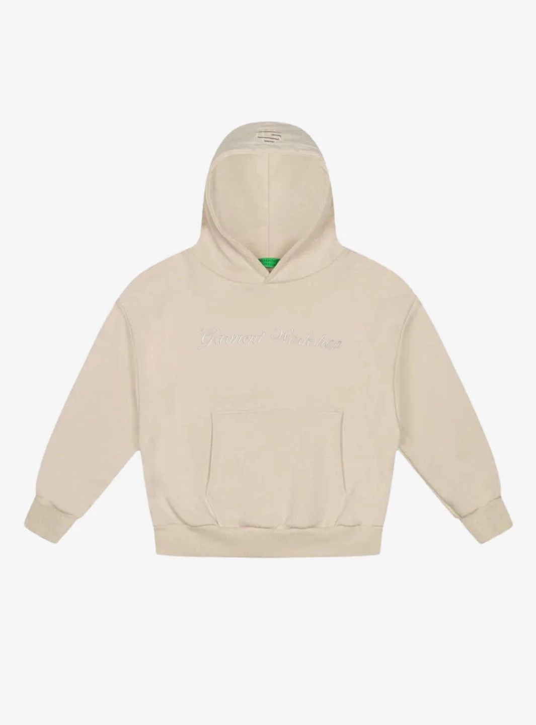 Garment Workshop Single Layer Lettering Hoodie Sand