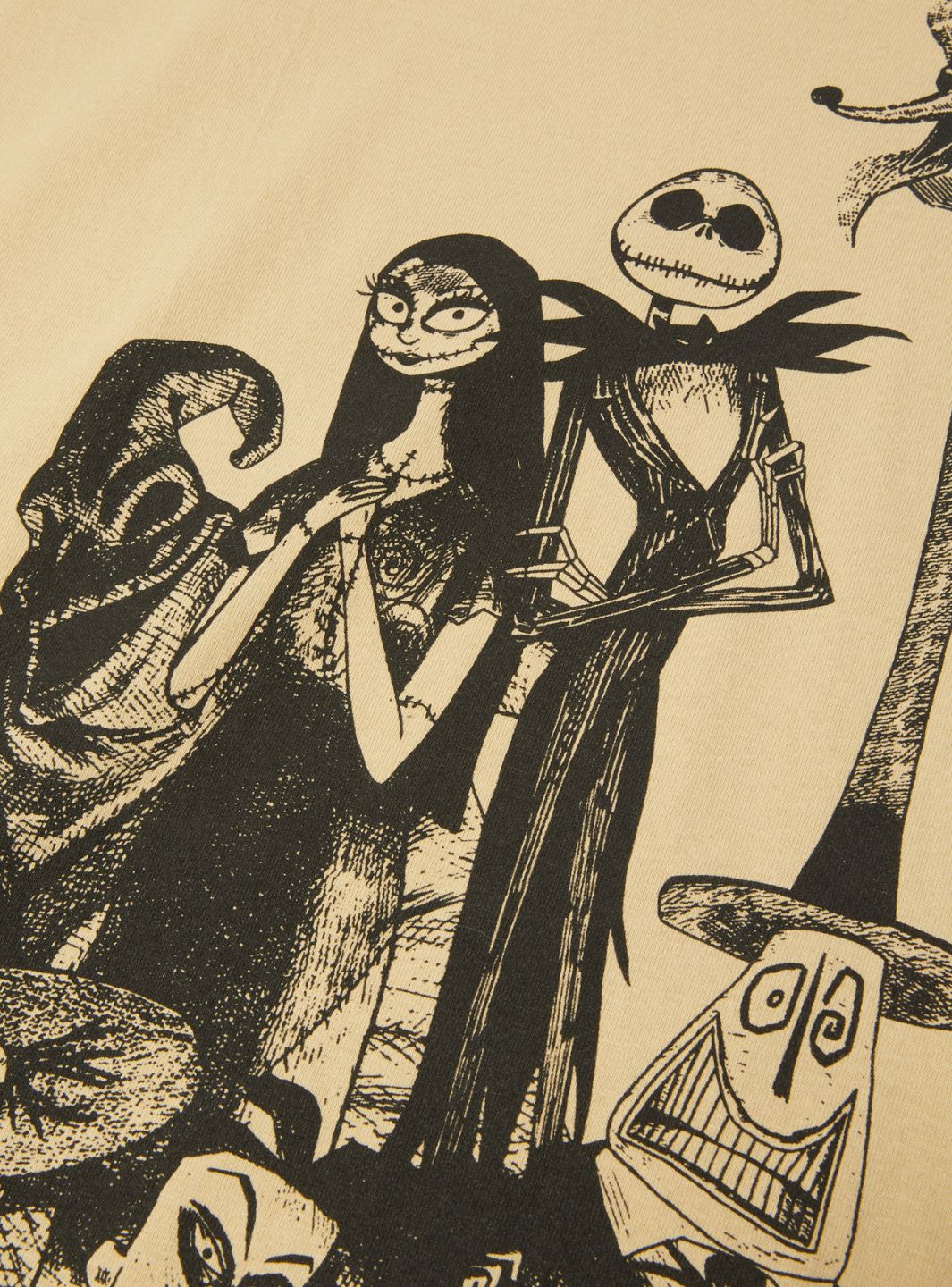 HUF x Disney Nightmare Before Christmas Cast T-Shirt Sand - Image 3