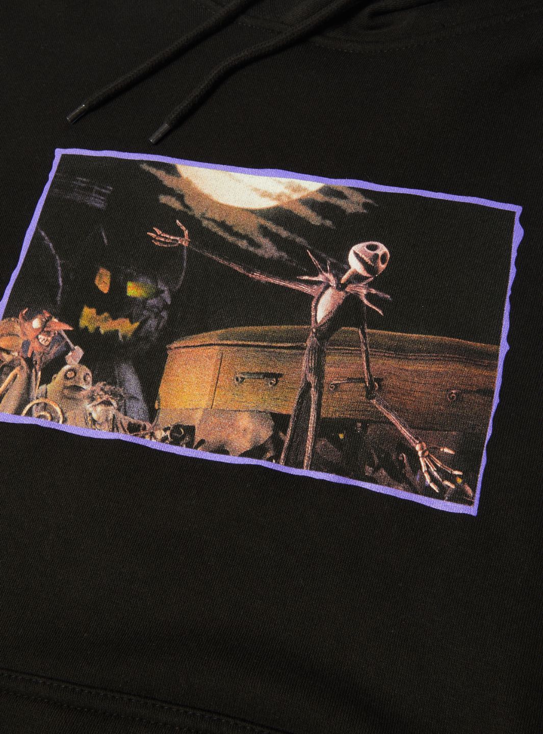 HUF x Disney Nightmare Before Christmas Jack Town Meeting Hoodie Black - Image 3
