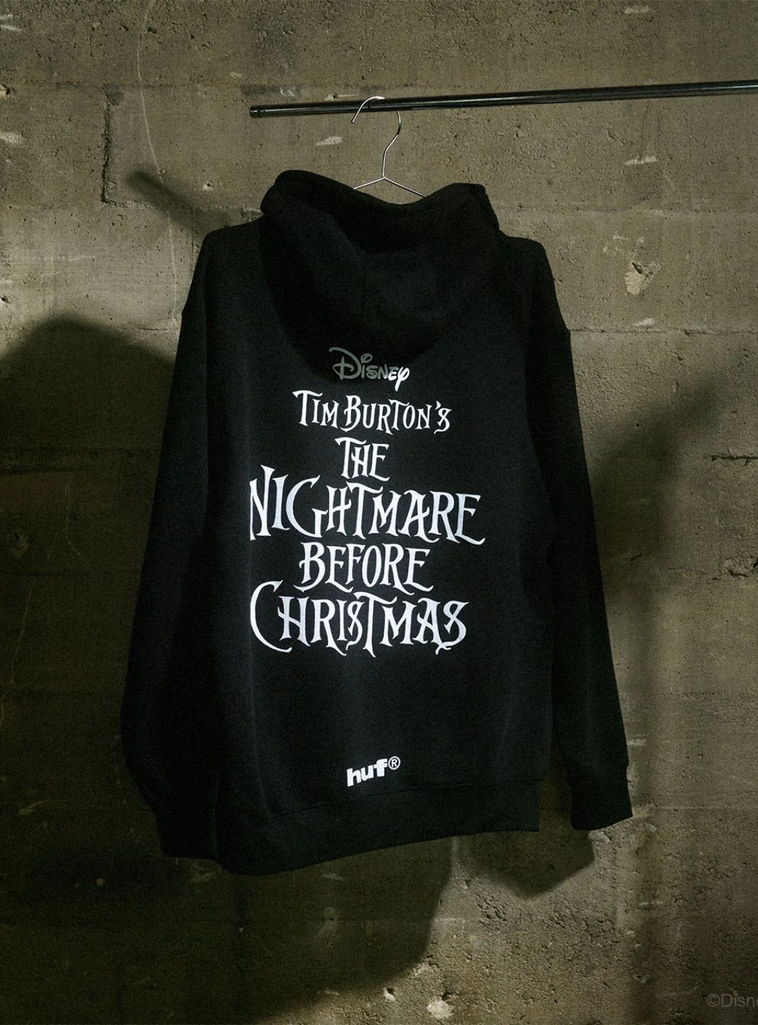 HUF x Disney Nightmare Before Christmas Jack Town Meeting Hoodie Black - Image 5