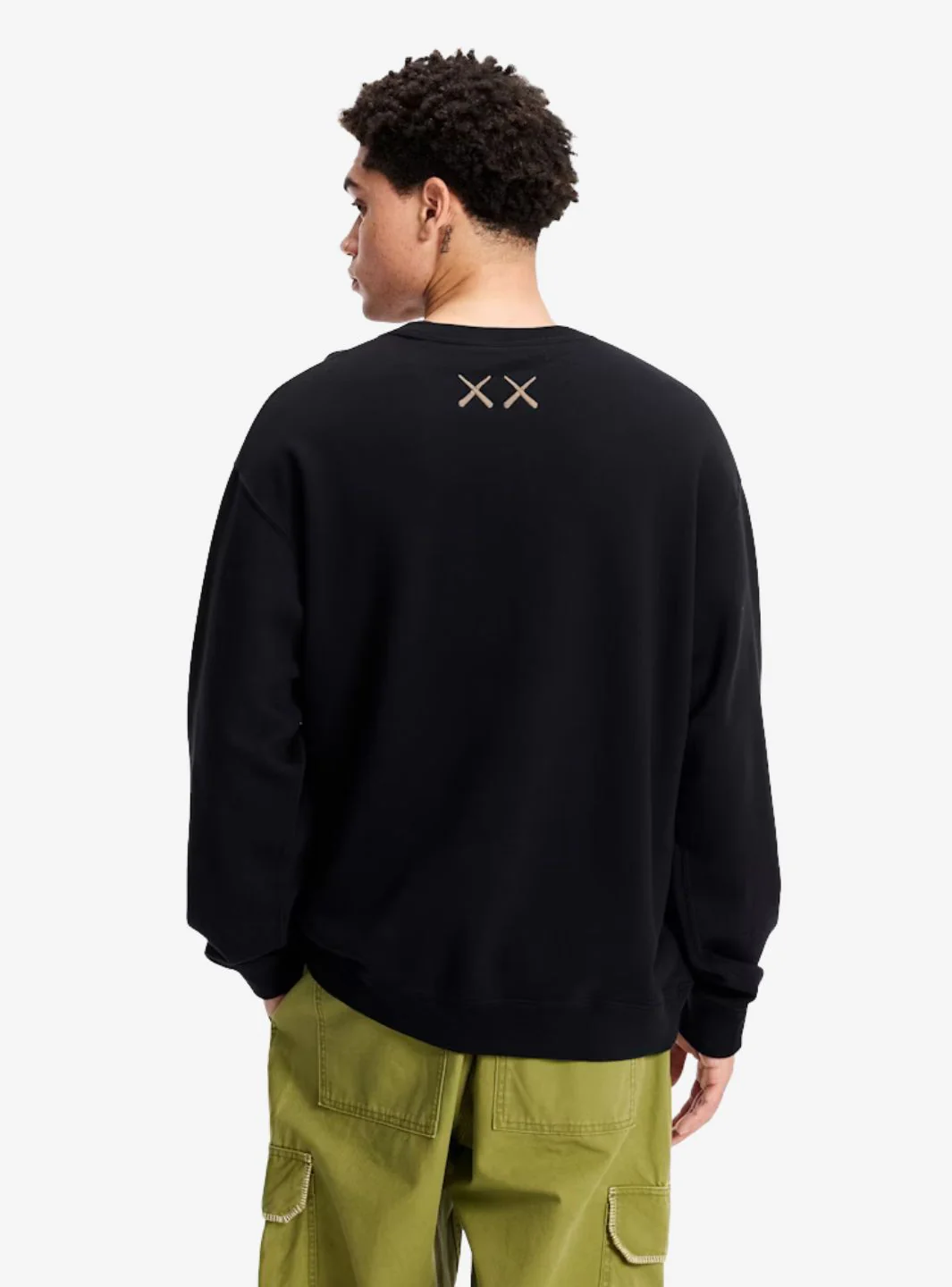 KAWS x Uniqlo Longsleeve Sweatshirt Black - Image 4