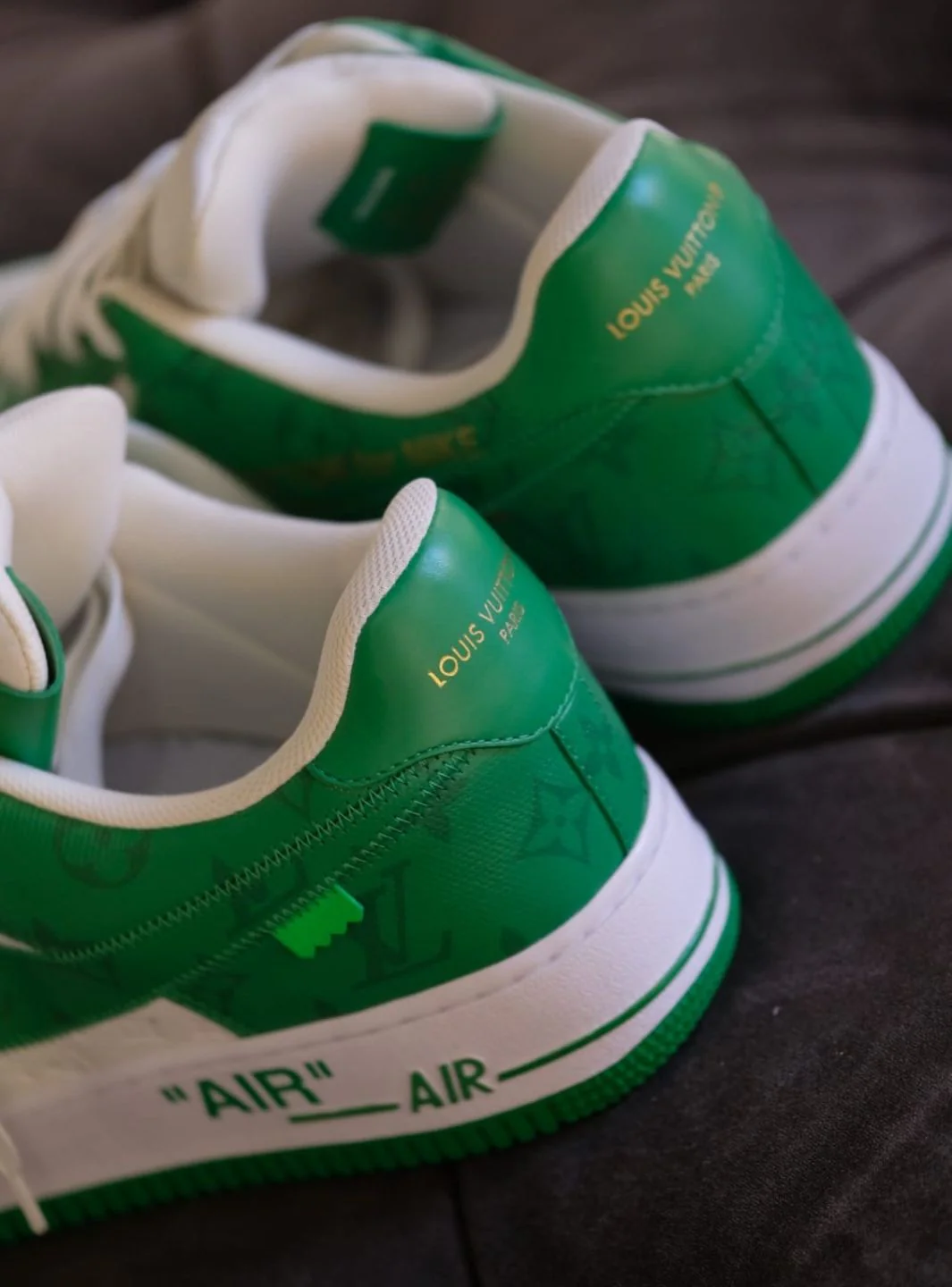 Louis Vuitton Nike Air Force 1 Low By Virgil Abloh White Green - Usato 9.9/10 - Image 33