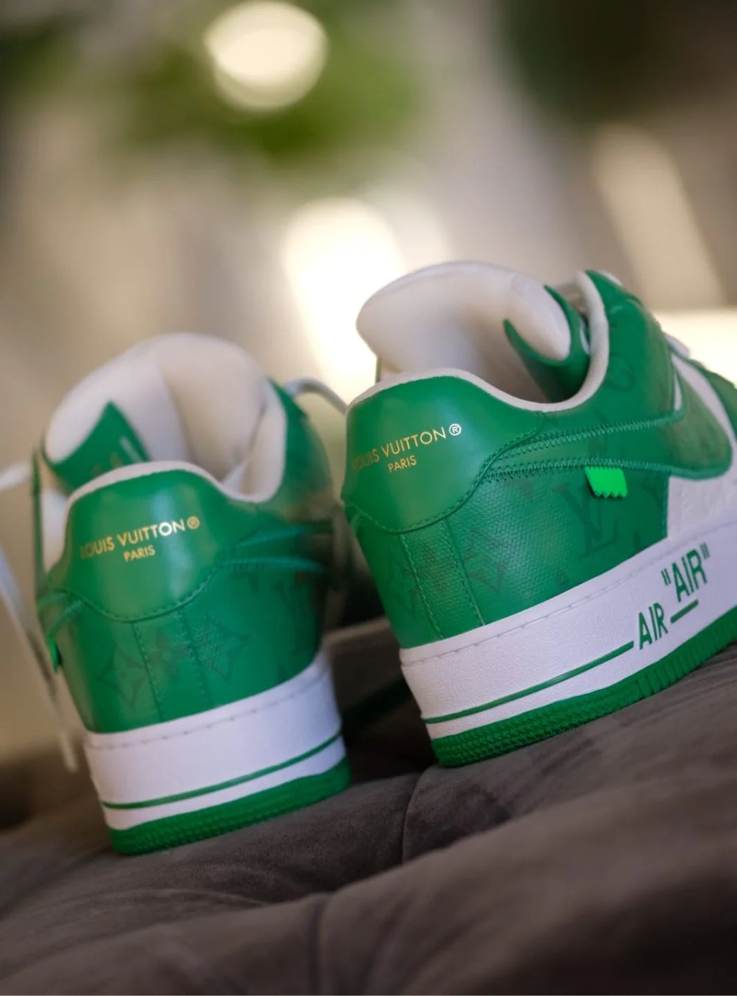 Louis Vuitton Nike Air Force 1 Low By Virgil Abloh White Green - Usato 9.9/10 - Image 36