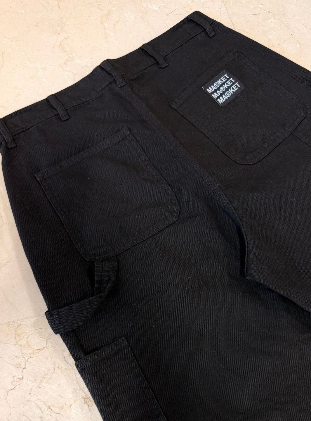 Market Studios Black Pants Double Knee Workpants - Image 6