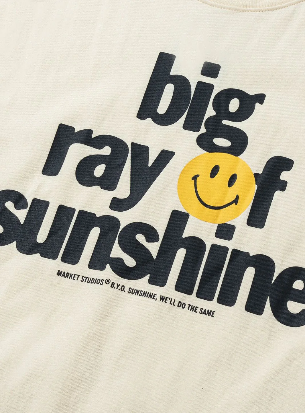 Market Studios Smiley Sunshine T-Shirt Cream - Image 3