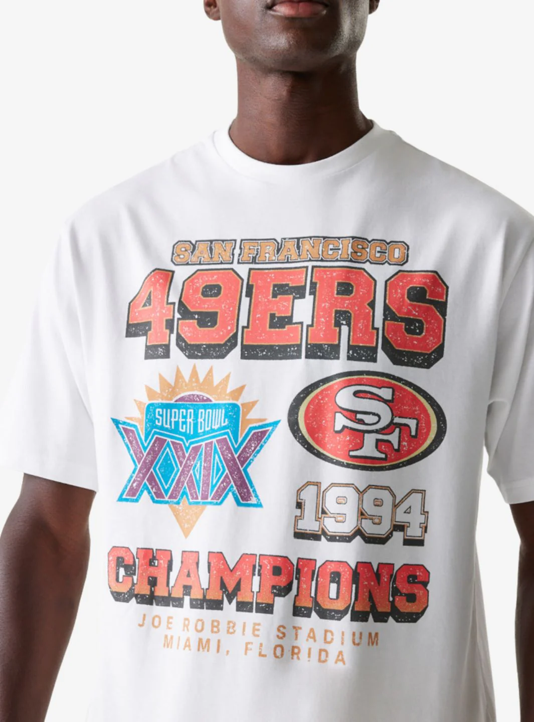 New Era San Francisco 49ers NFL Super Bowl White Oversized T-Shirt - Image 2