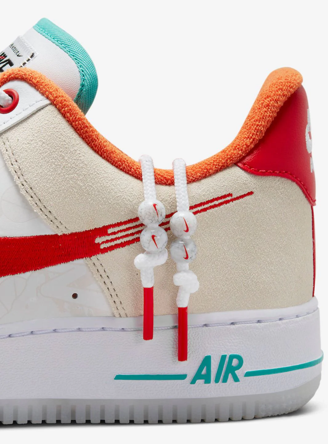 Nike Air Force 1 Low '07 PRM Just Do It White Red Teal - Image 5