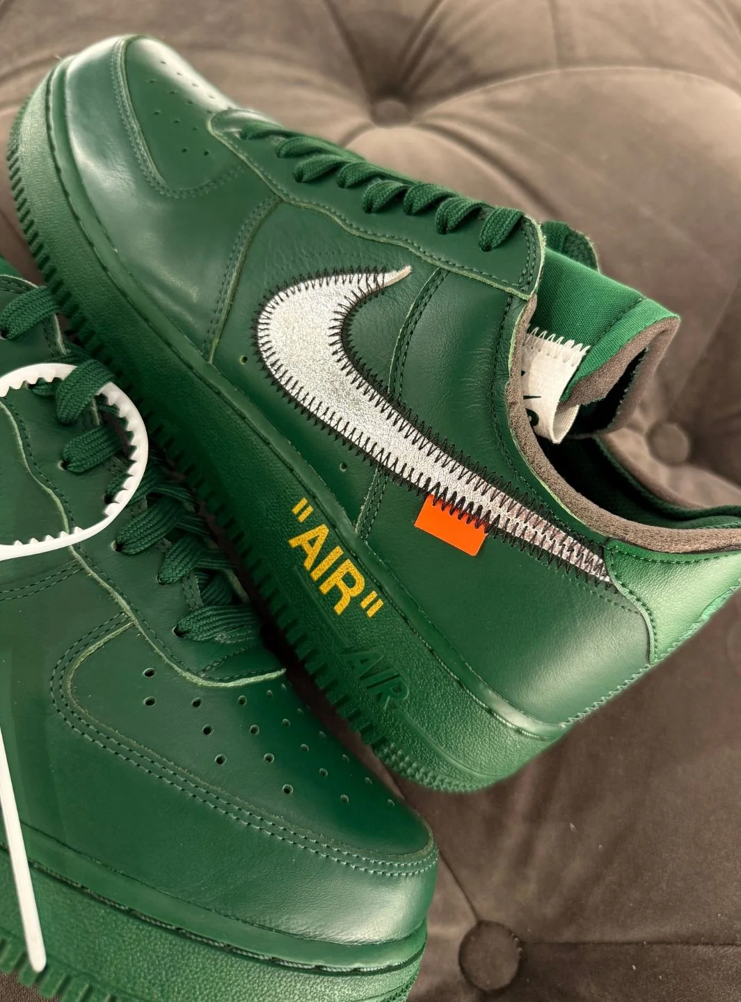 Nike Air Force 1 Low Virgil Abloh Archives Codes Pine Green - Usato 9.9/10 - Image 10