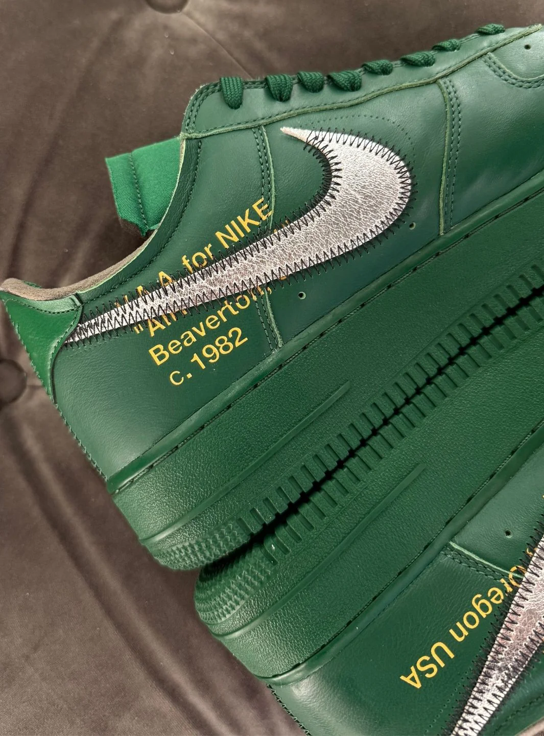 Nike Air Force 1 Low Virgil Abloh Archives Codes Pine Green - Usato 9.9/10 - Image 12