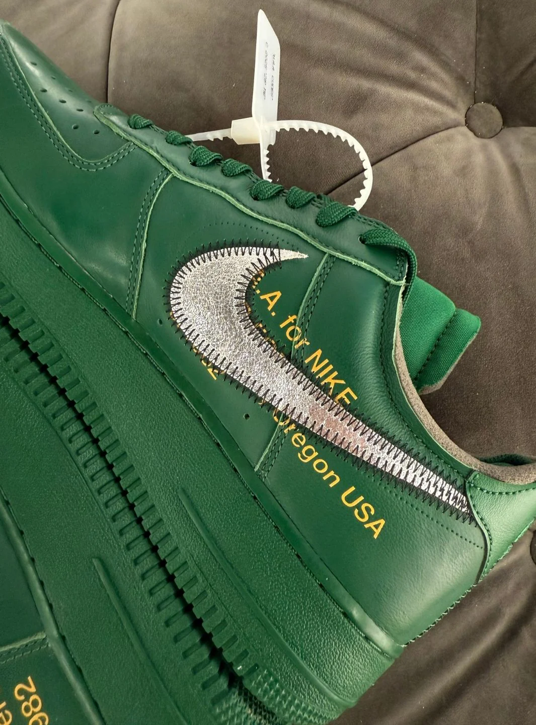 Nike Air Force 1 Low Virgil Abloh Archives Codes Pine Green - Usato 9.9/10 - Image 14