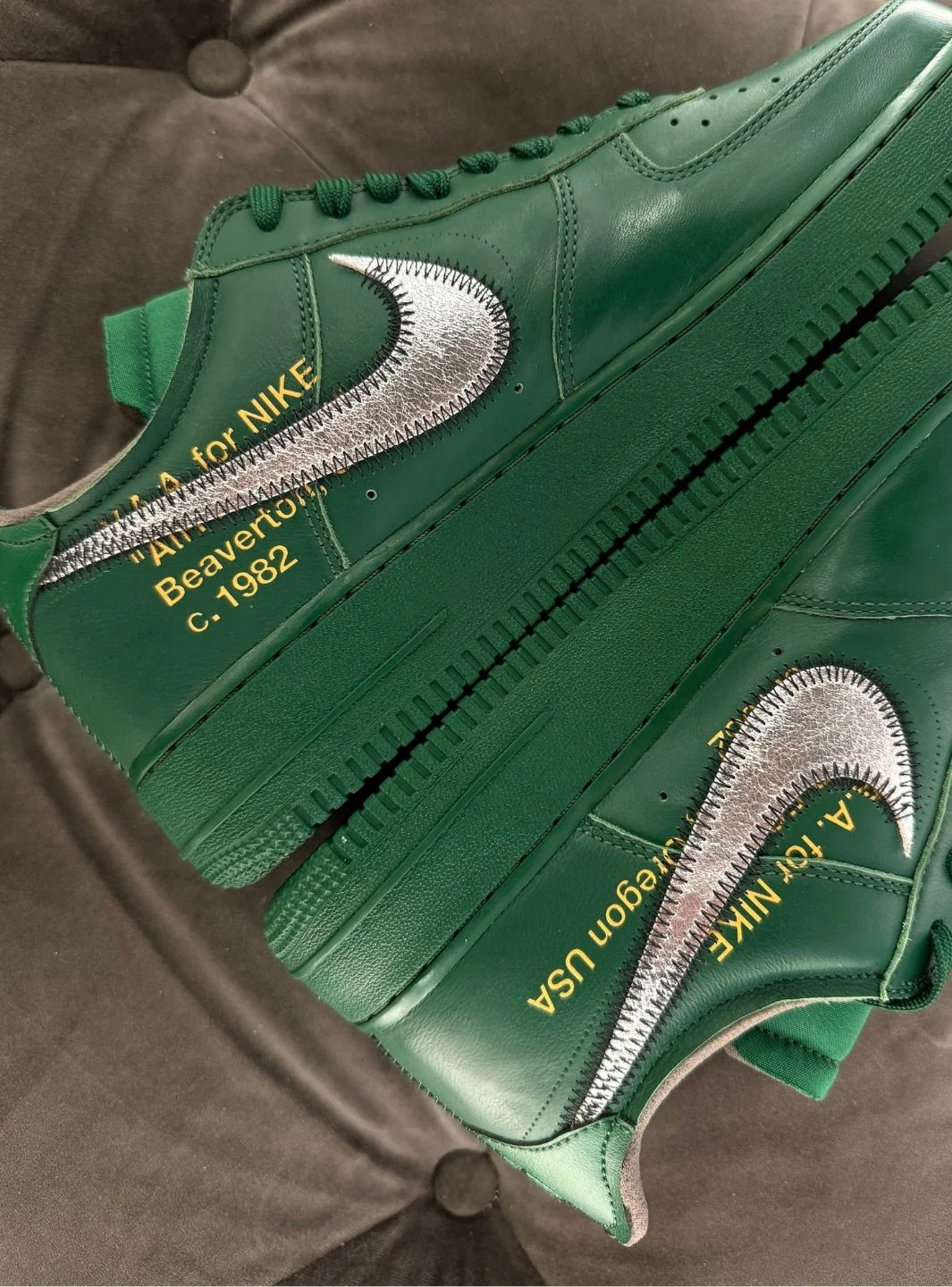 Nike Air Force 1 Low Virgil Abloh Archives Codes Pine Green - Usato 9.9/10 - Image 15
