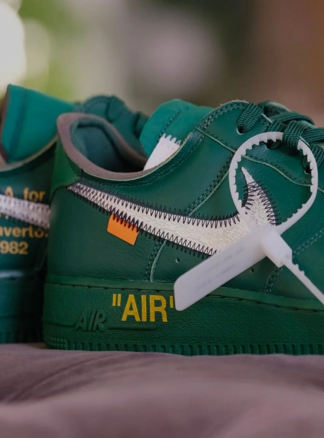 Nike Air Force 1 Low Virgil Abloh Archives Codes Pine Green - Usato 9.9/10 - Image 21