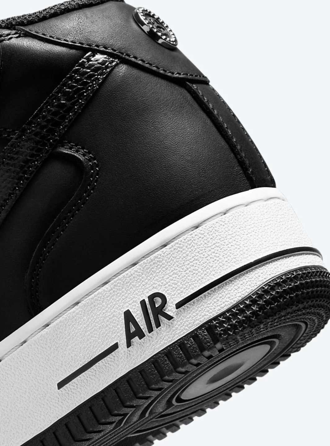Nike Air Force 1 Mid Stussy Black White - Image 5