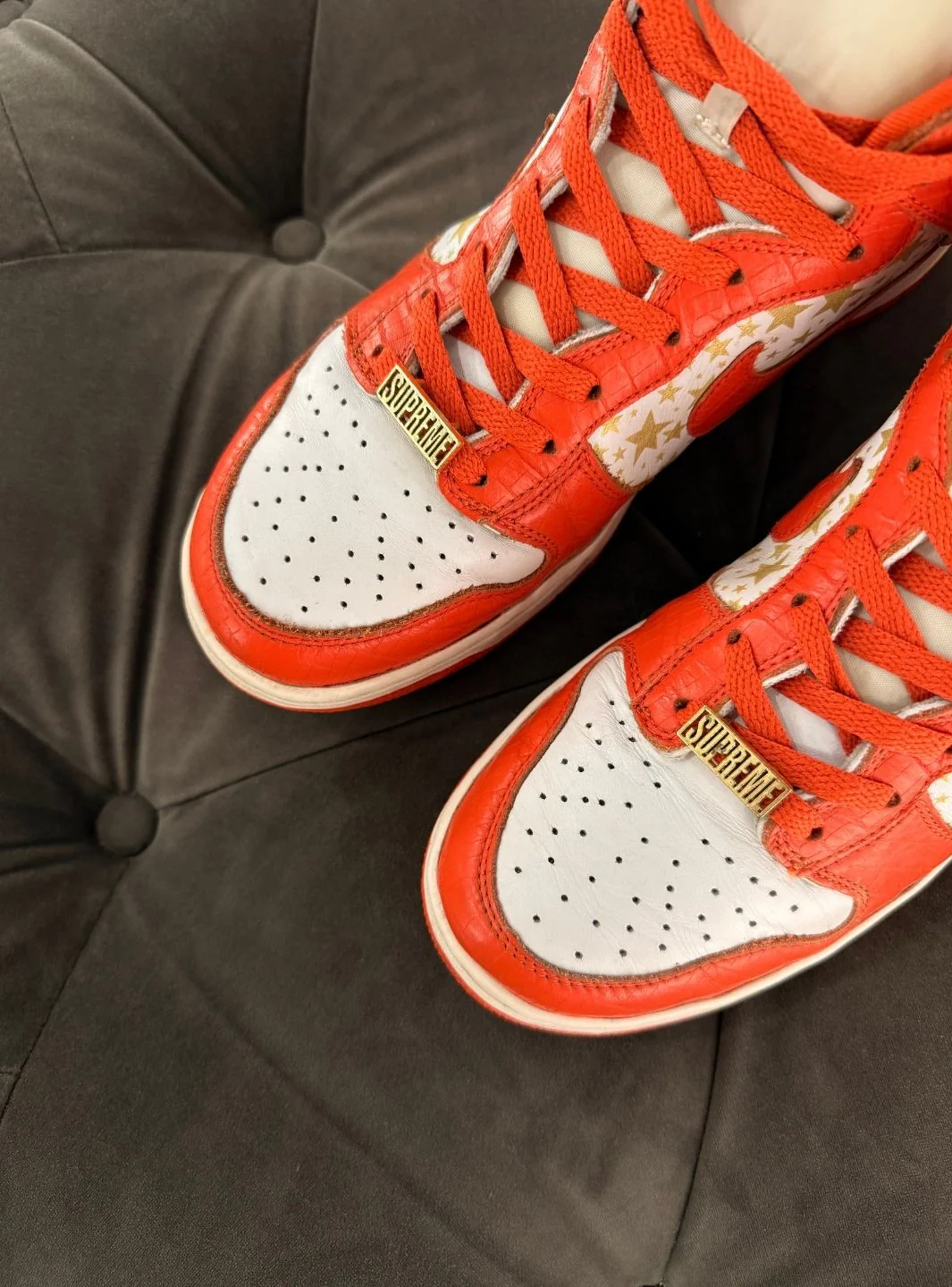Nike Dunk High Pro SB Supreme Orange Stars - Usato 9/10 - Image 14