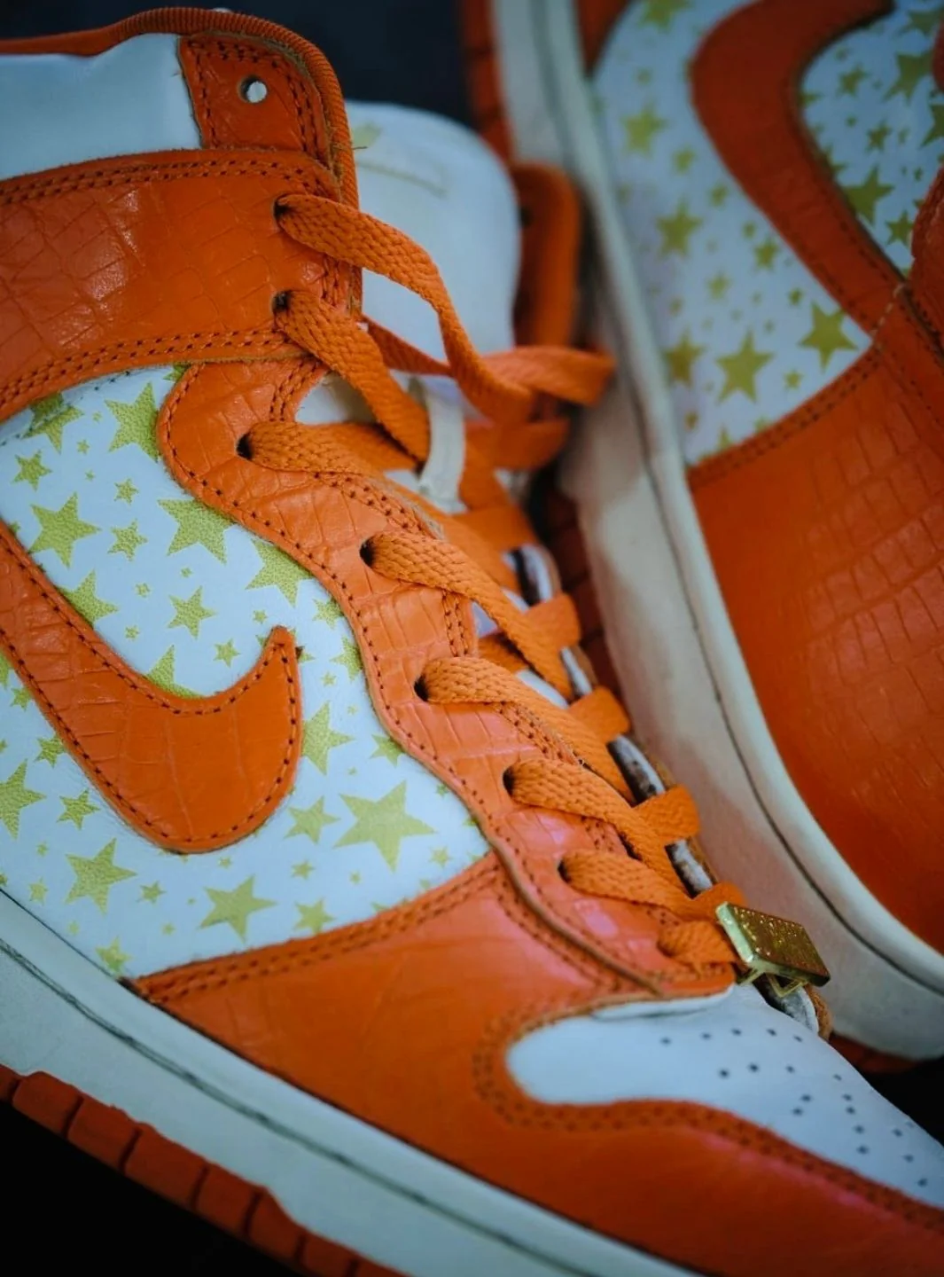 Nike Dunk High Pro SB Supreme Orange Stars - Usato 9/10 - Image 18