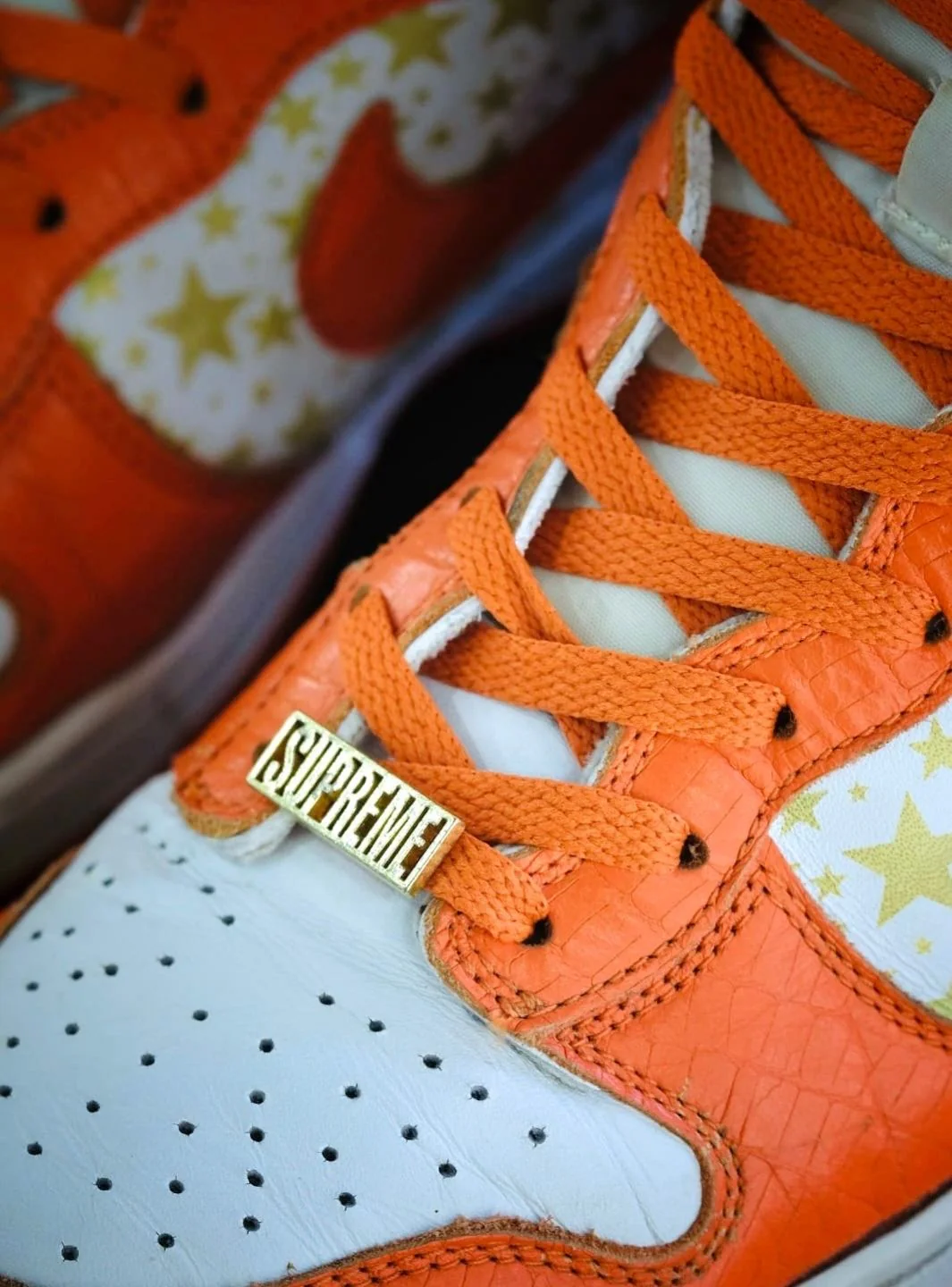 Nike Dunk High Pro SB Supreme Orange Stars - Usato 9/10 - Image 20
