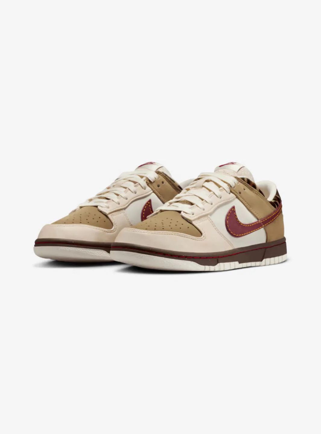 Nike Dunk Low Retro Khaki Team Red Pearl White (W) - Image 2