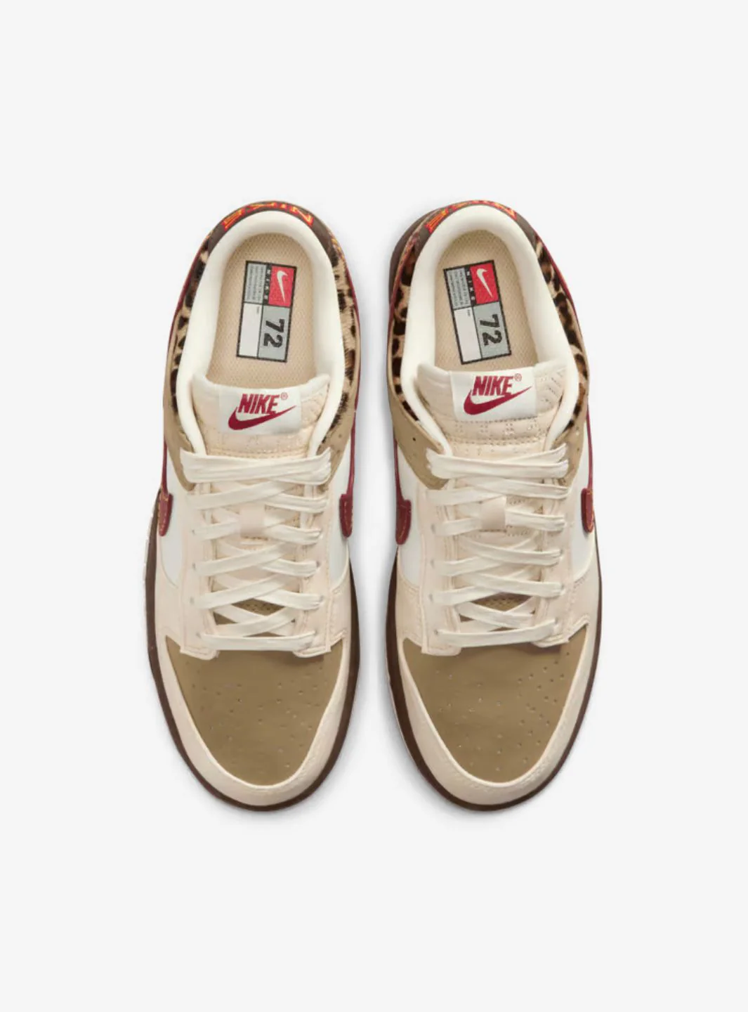Nike Dunk Low Retro Khaki Team Red Pearl White (W) - Image 4