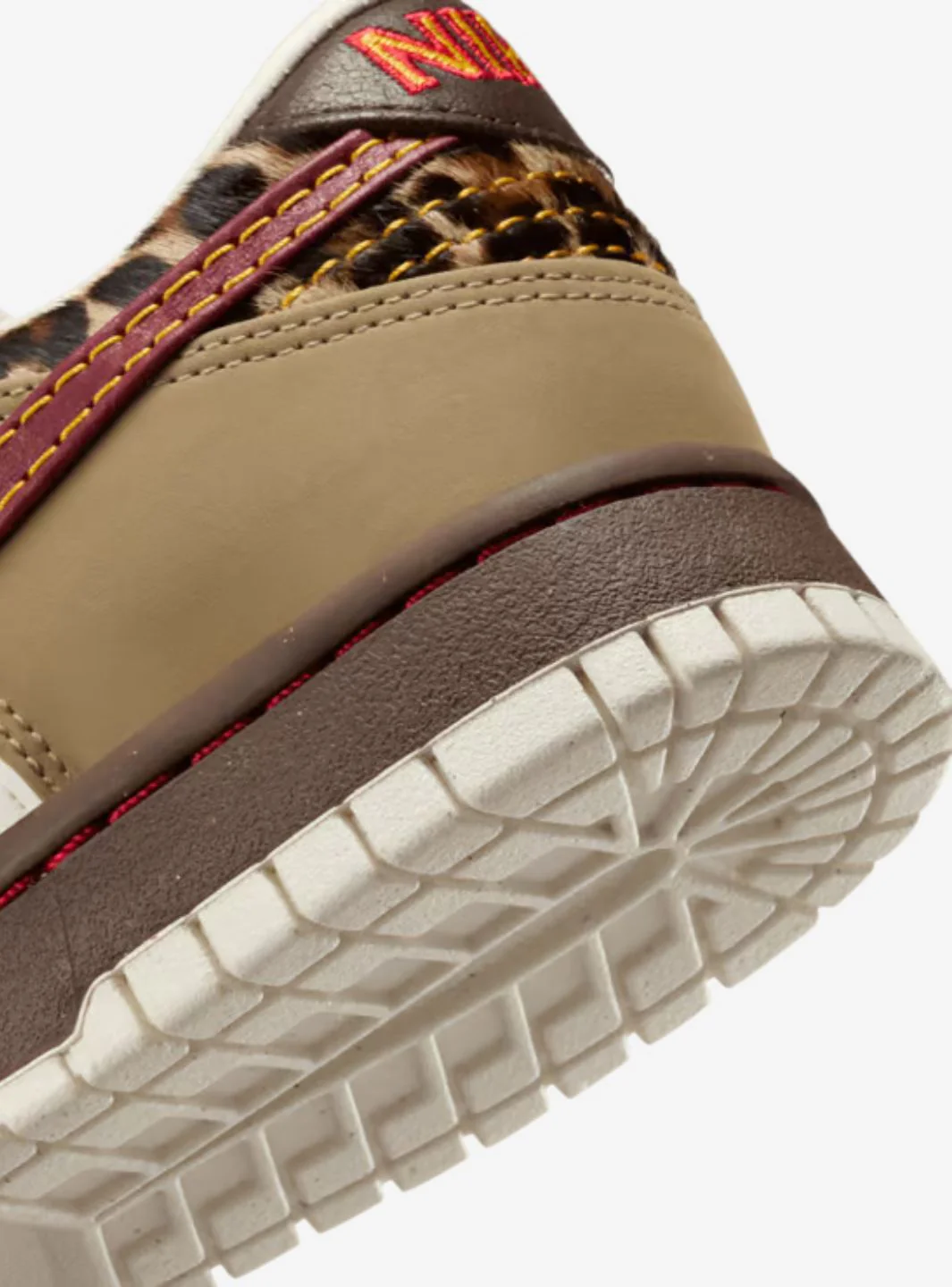 Nike Dunk Low Retro Khaki Team Red Pearl White (W) - Image 5