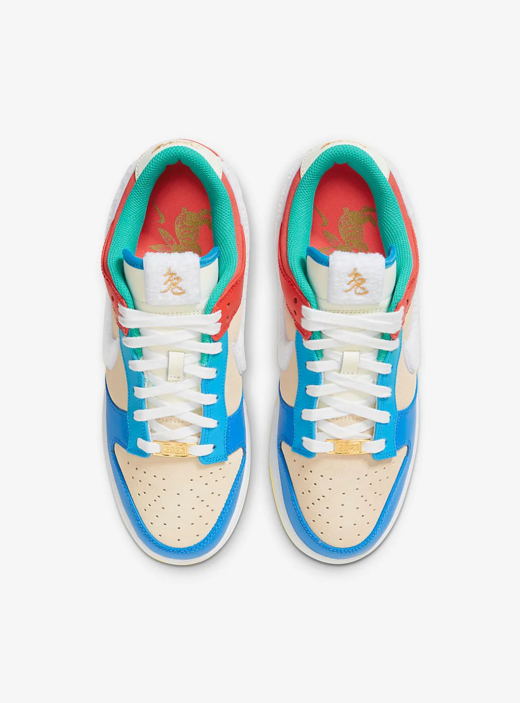 Nike Dunk Low Retro PRM Year of the Rabbit Blue Orange Cream - Image 4