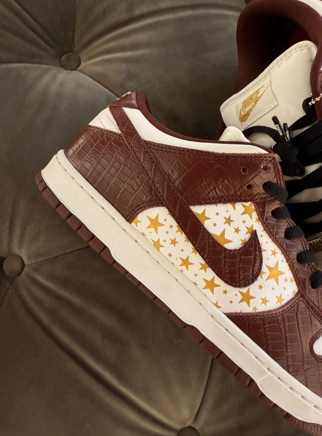 Nike SB Dunk Low Supreme Stars Barkroot Brown (2021) - Usato 10/10 - Image 10