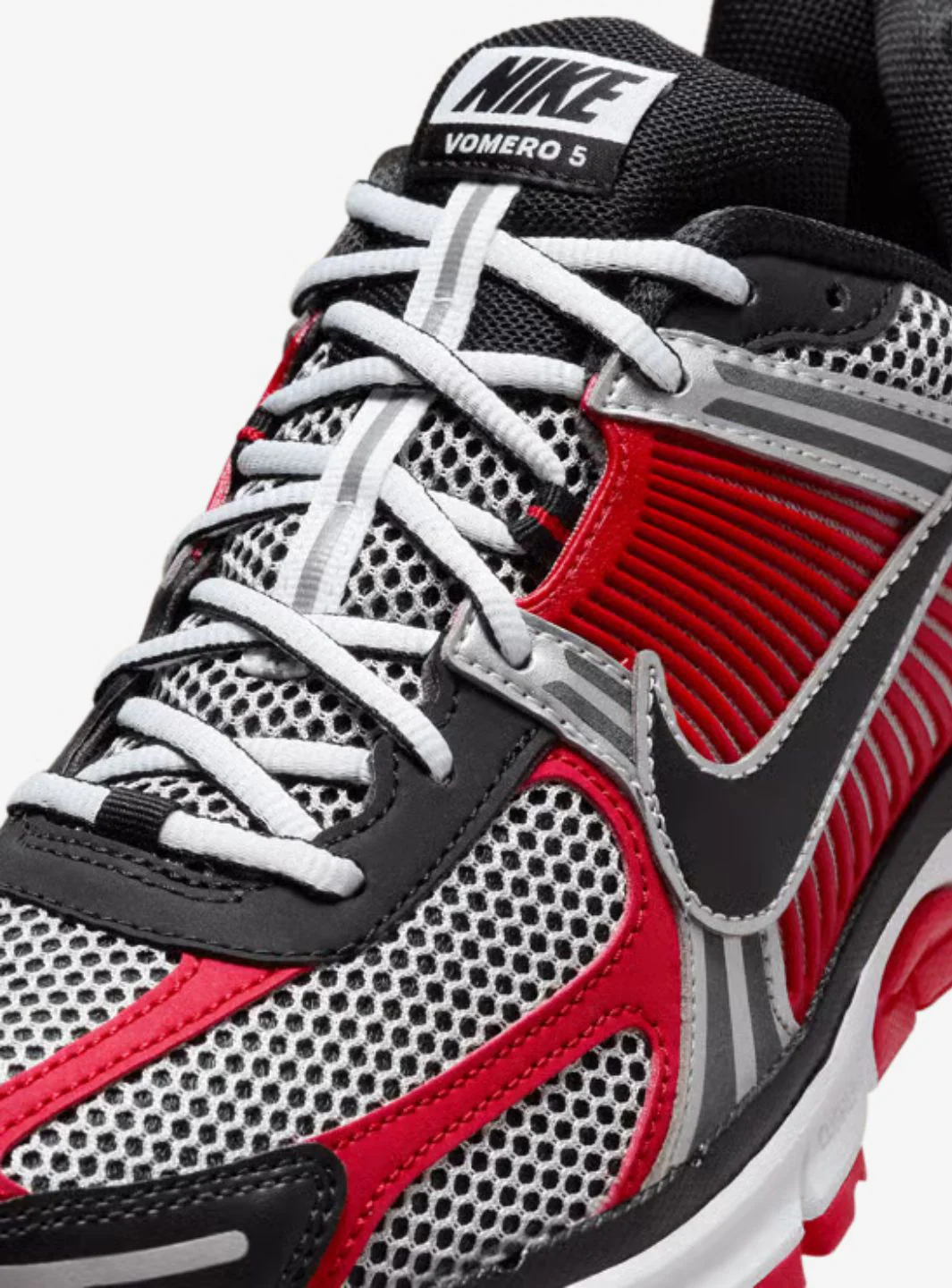 Nike Zoom Vomero 5 Metallic Silver University Red - Image 3