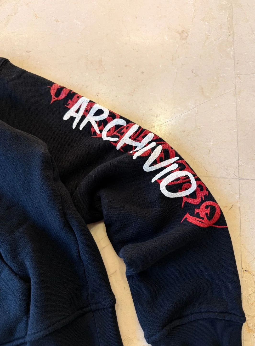 Numeri Archivio Hooded Sweatshirt Black Red - Image 8