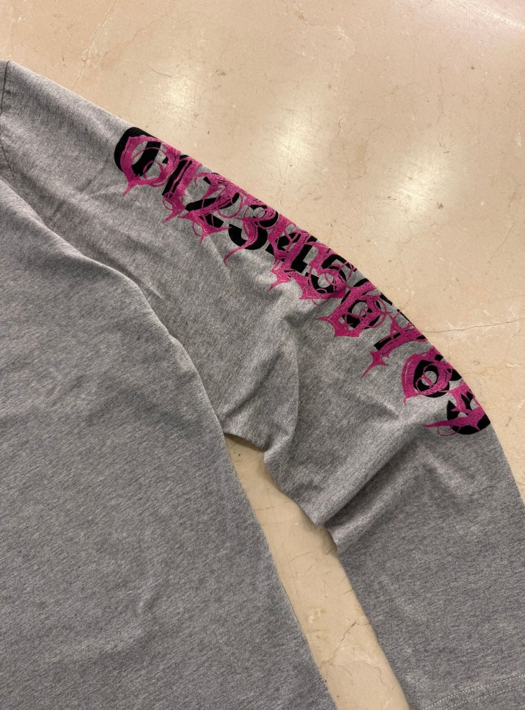 Numeri Archivio Longsleeve Grey Melange Fuchsia - Image 4