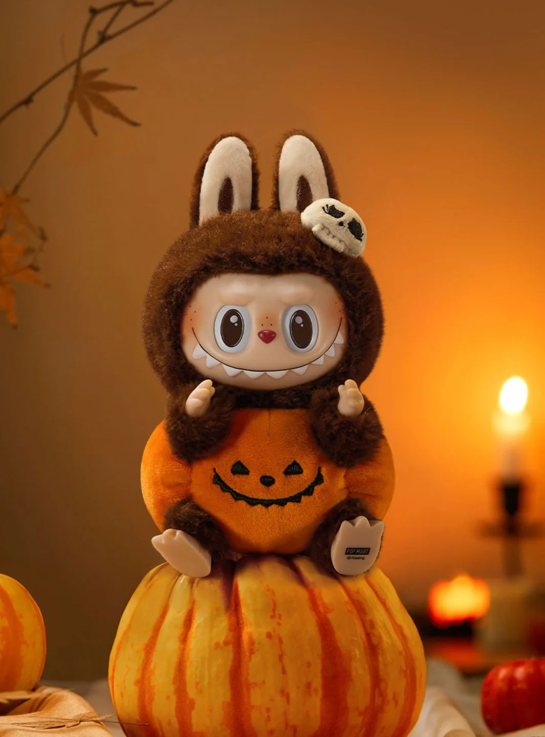 Pop Mart Labubu Happy Halloween Party Series-Sitting Pumpkin Vinyl Plush Pendant 1 of 1 - Image 5
