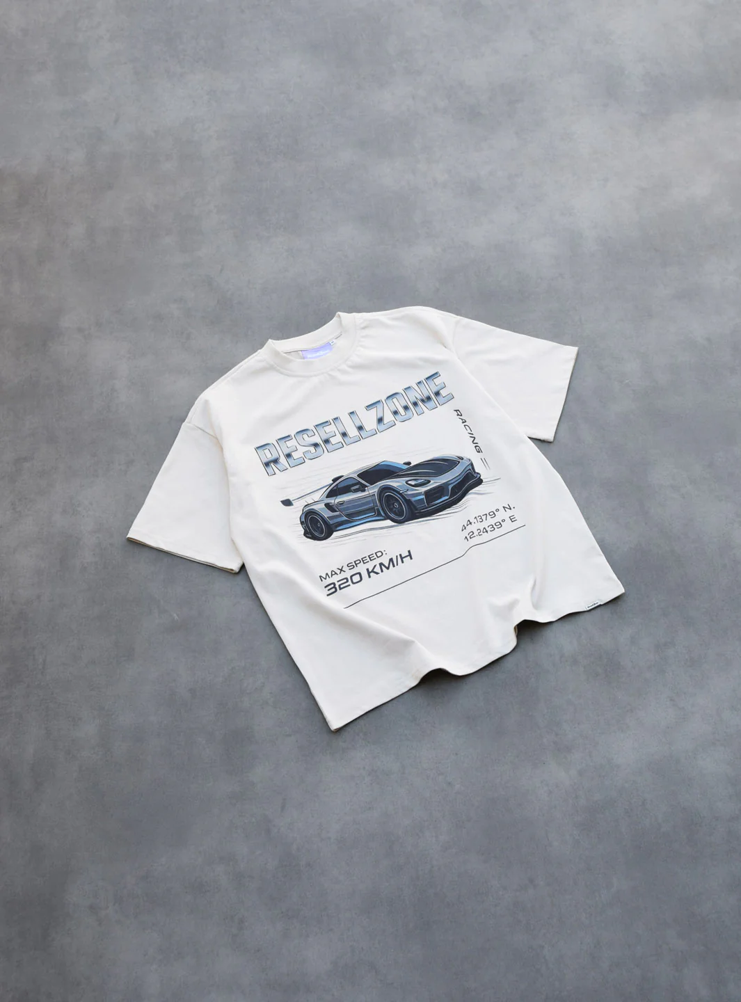 ResellZone Racing Division T-Shirt Washed Cream - Image 2