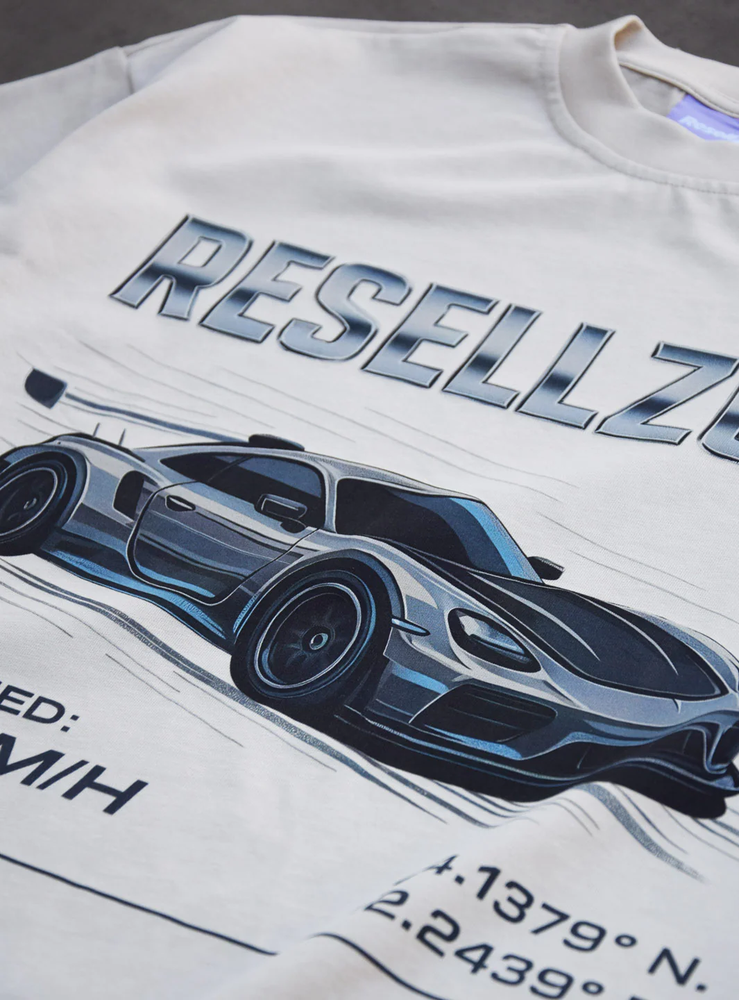 ResellZone Racing Division T-Shirt Washed Cream - Image 5