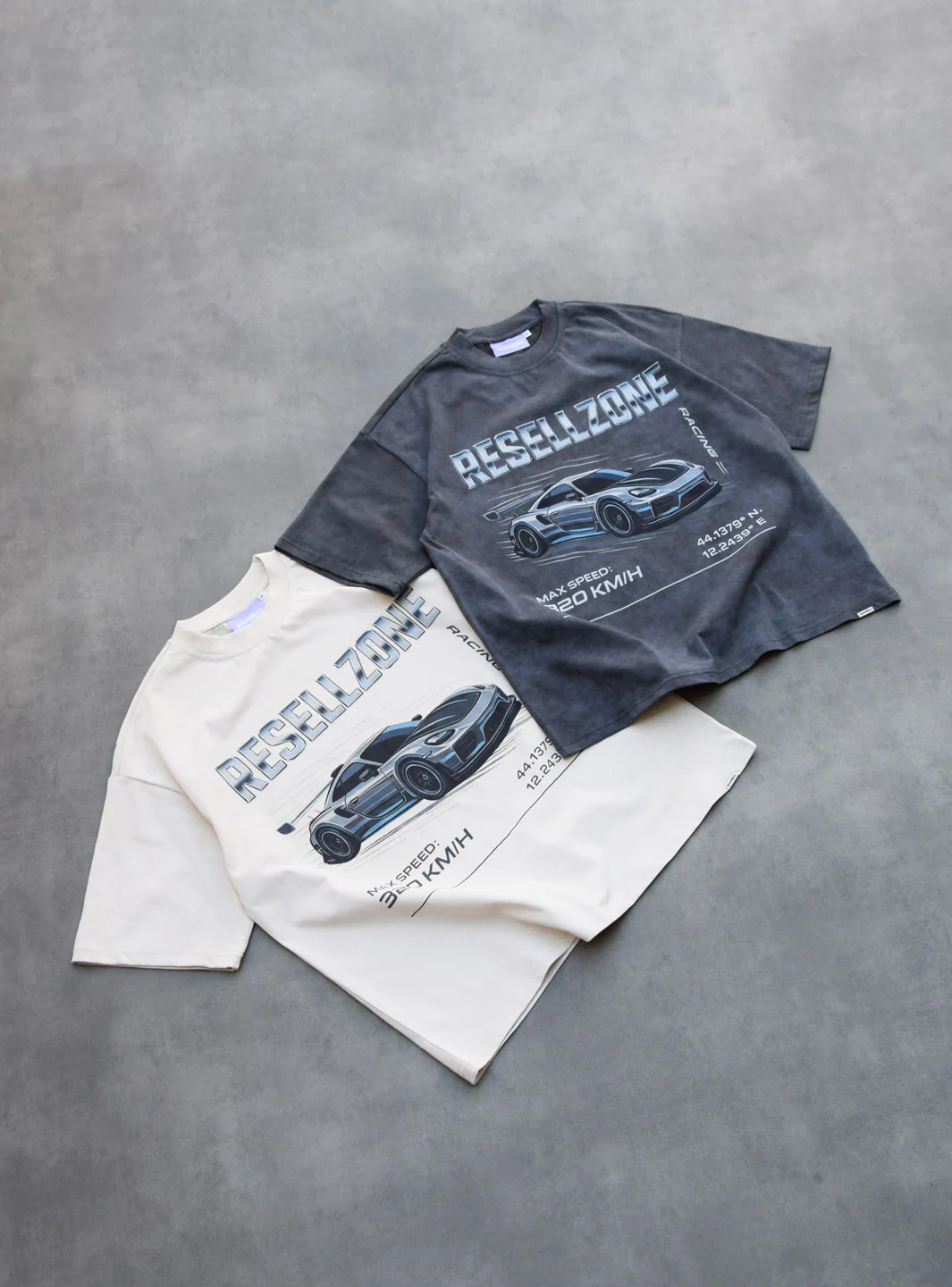 ResellZone Racing Division T-Shirt Washed Cream - Image 7