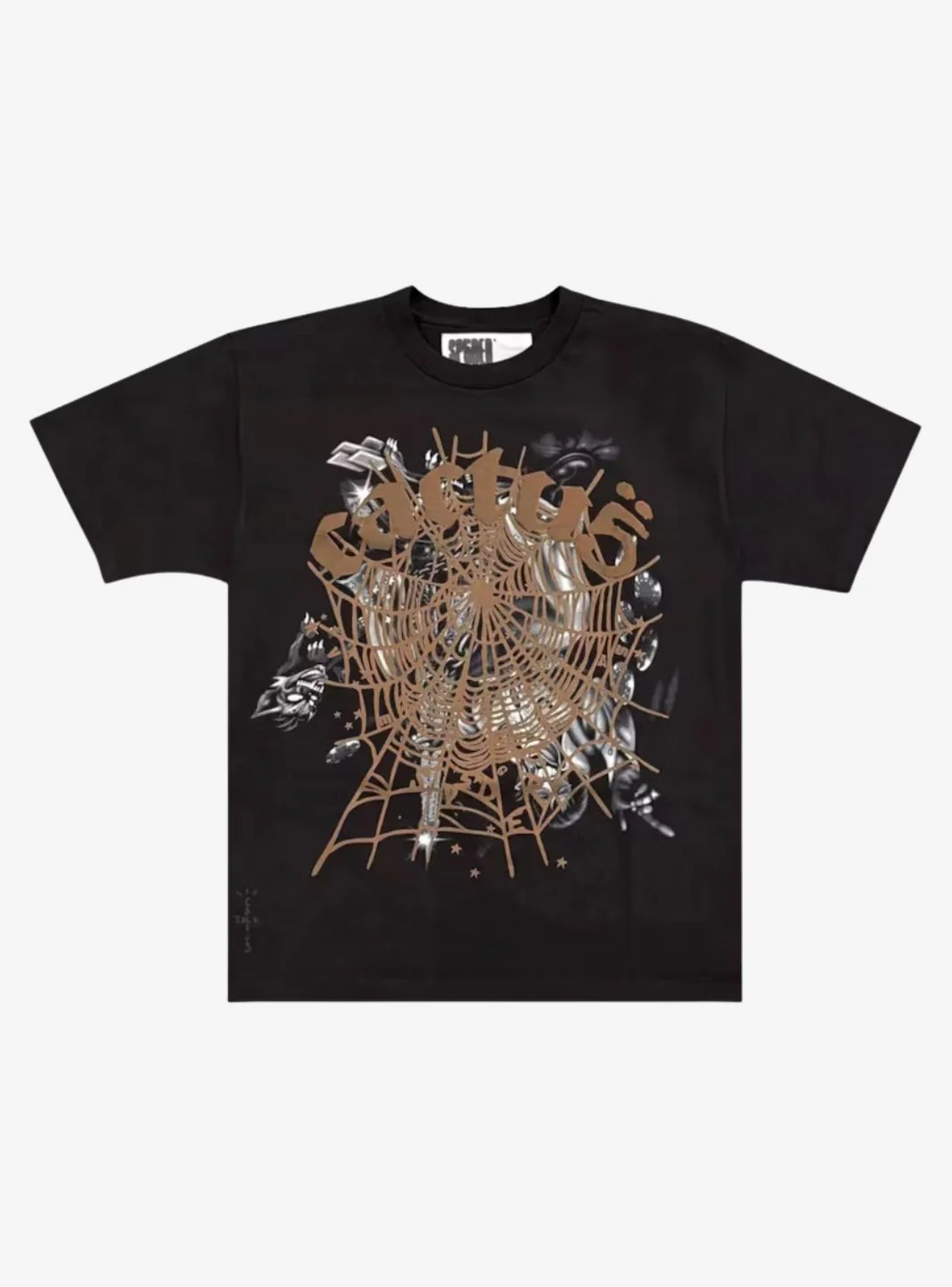Sp5der x Travis Scott Cactus Jack Airbrush T-Shirt Black