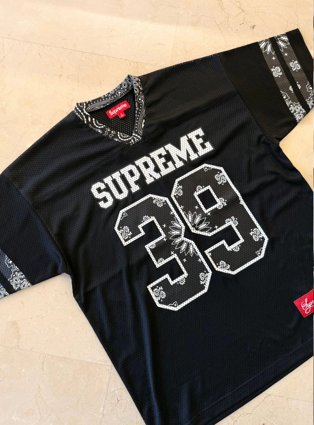 Supreme Bandana Football Jersey Black - Image 7