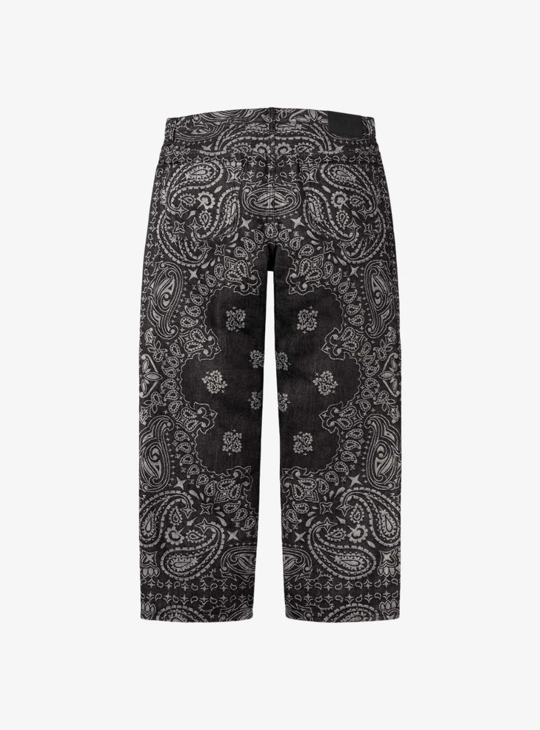 Supreme Bandana Jacquard Baggy Jeans Black - Image 2
