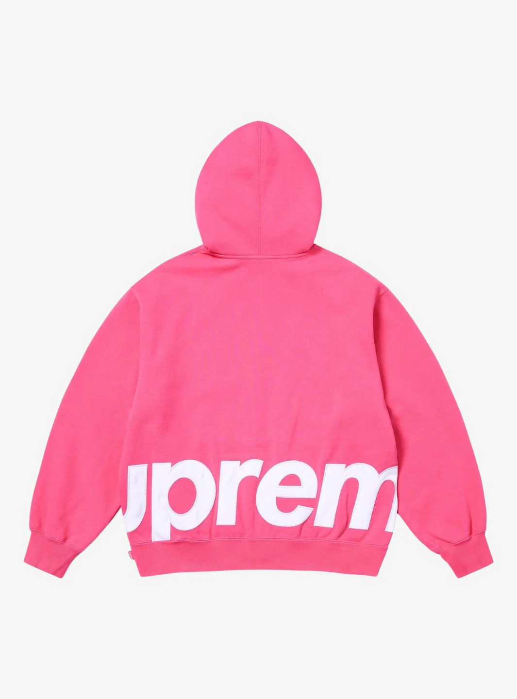 Supreme Big Logo Zip Up Hooded Sweatshirt Magenta - Image 2