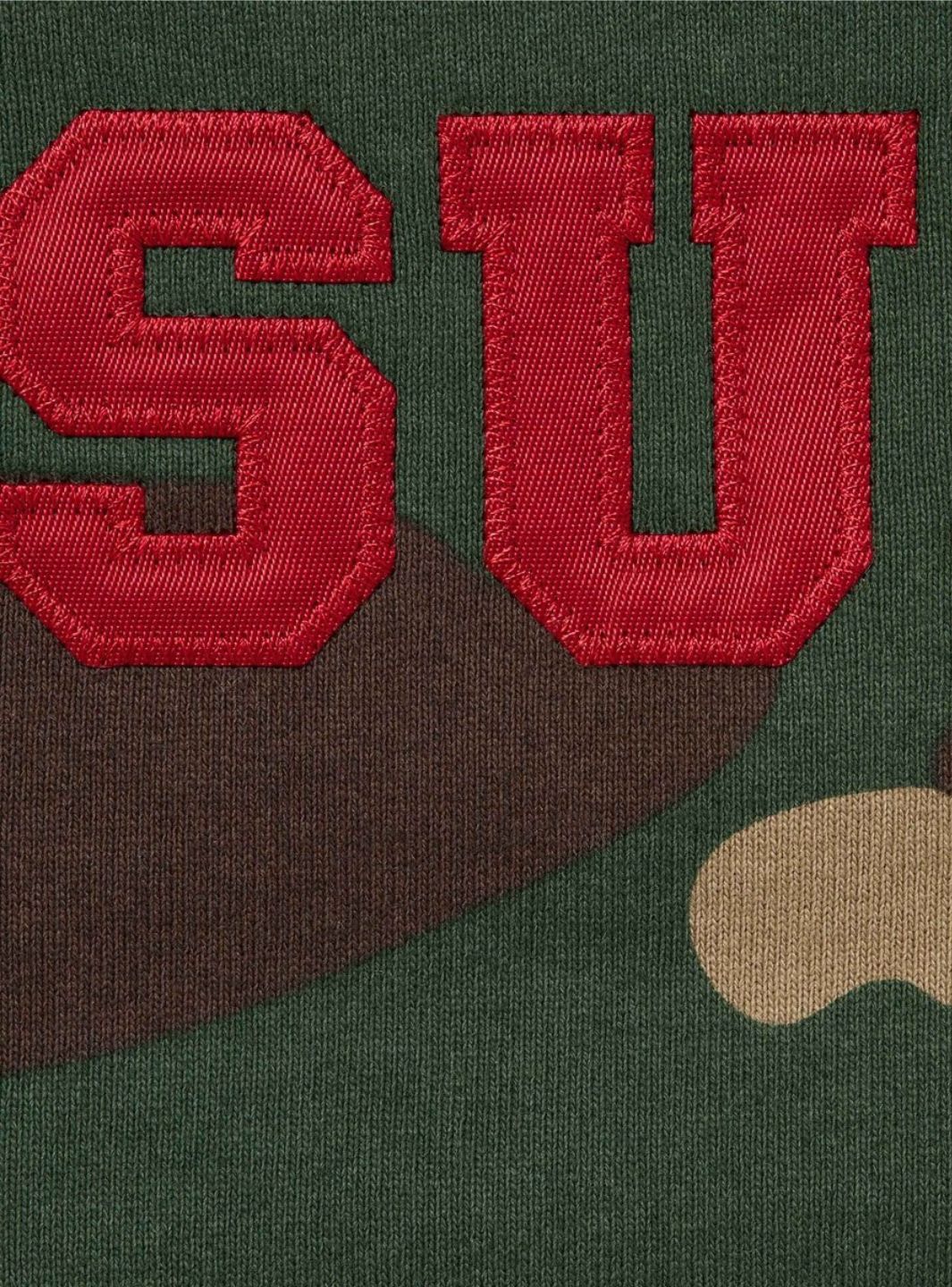 Supreme Collegiate Appliqué Zip Up Hooded Sweatshirt Woodland Camo - Image 2