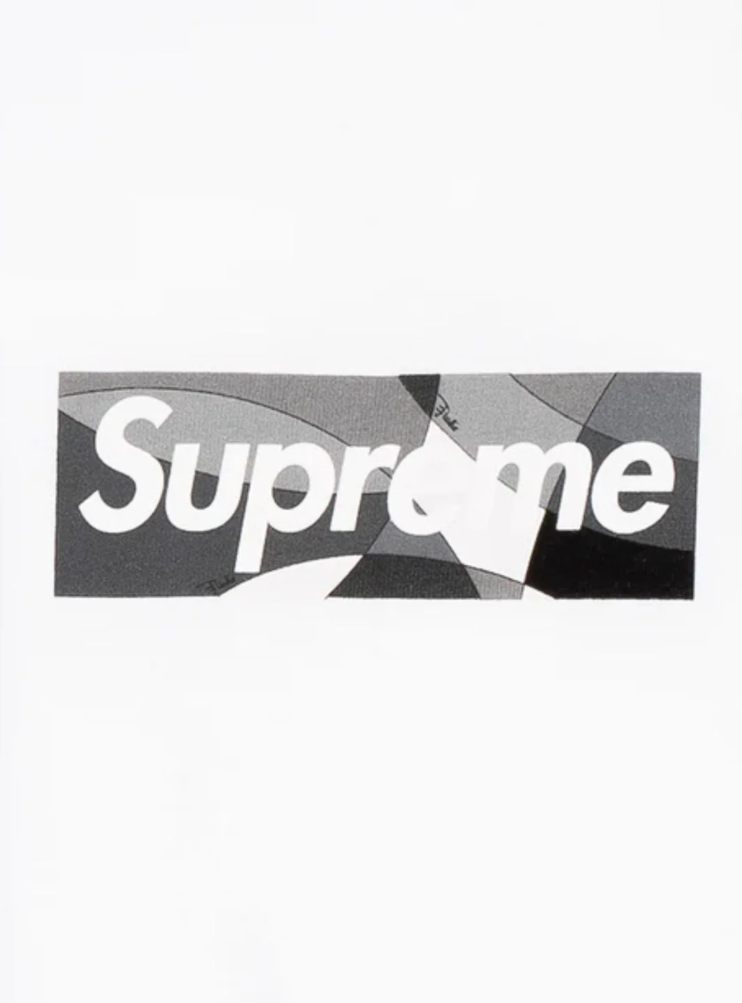 Supreme Emilio Pucci Box Logo T-Shirt White/Black - Image 2
