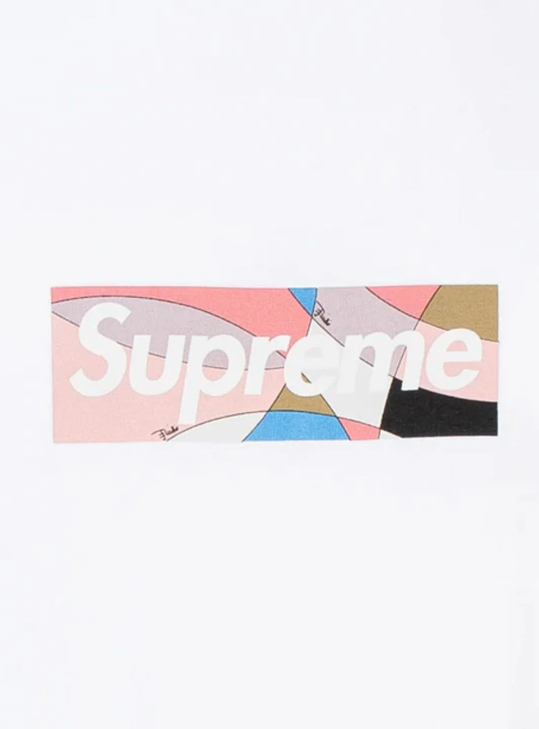 Supreme Emilio Pucci Box Logo T-Shirt White/Dusty Pink - Image 2