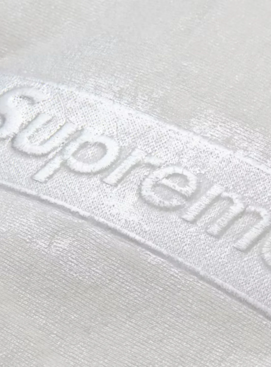 Supreme MM6 Maison Margiela Foil Box Logo Hooded Sweatshirt White - Image 3