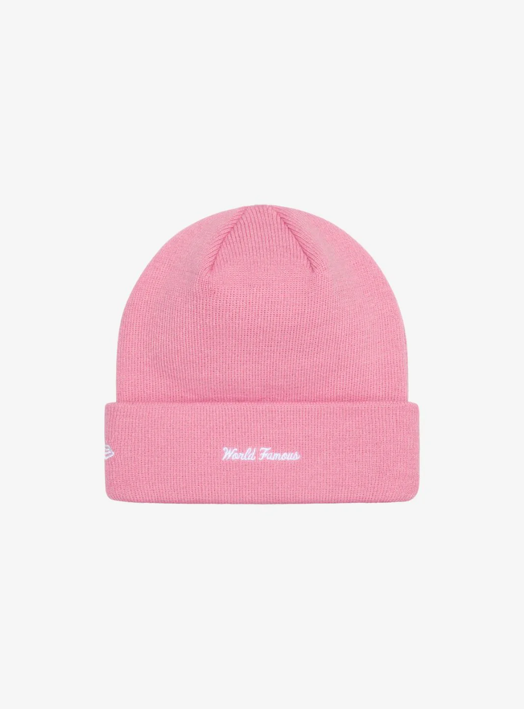 Supreme New Era Box Logo Beanie Dusty Pink (FW24) - Image 2